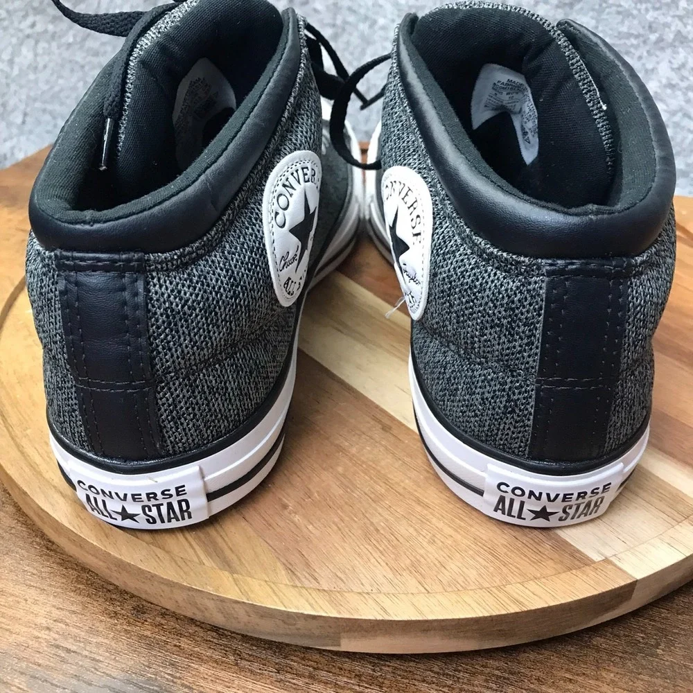 Converse Chuck Taylor All Star High Street Mid Top Sneakers M 8 W 10 Black/Gray